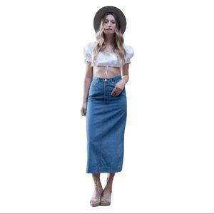 Ralph Lauren Women’s Vintage Long Denim Skirt